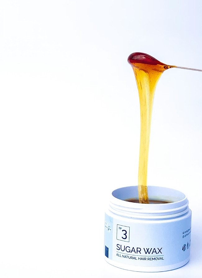 Natural sugar wax for hair removal.